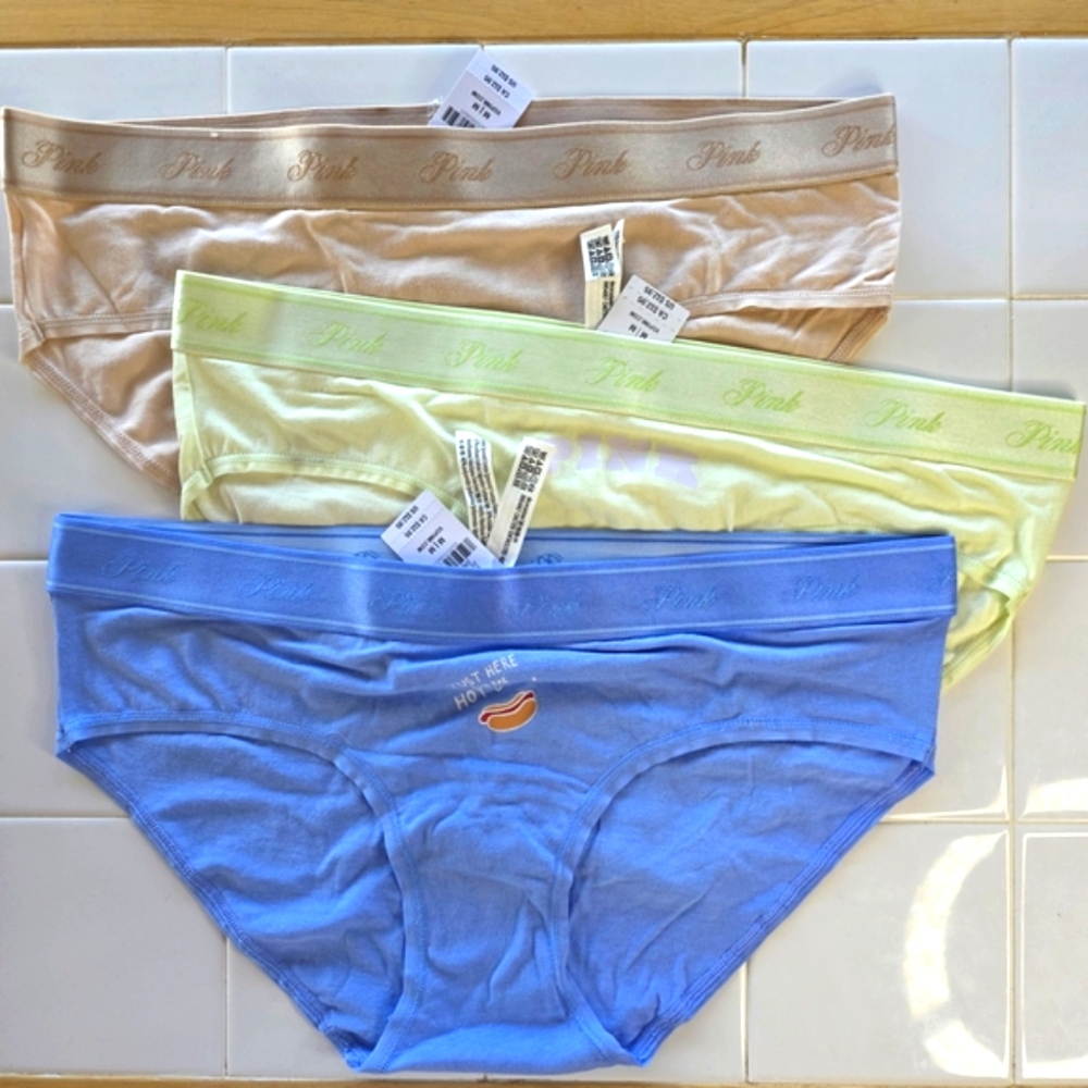 NWT Victoria's Secret PINK Briefs Trio in Size M